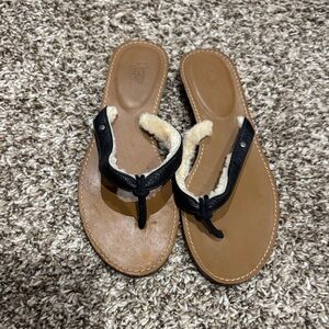 UGG Brown Leather Sandals